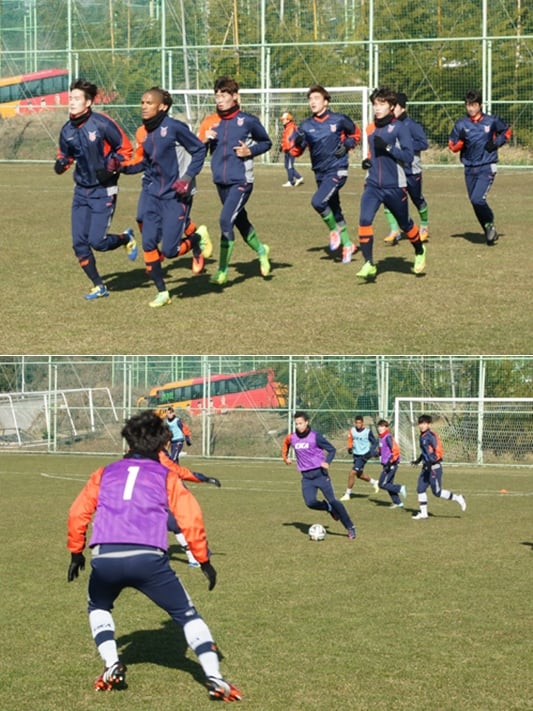 동계 훈련에 임하고 있는 제주 유나이티드 선수들. /사진=제주 유나이티드 제공