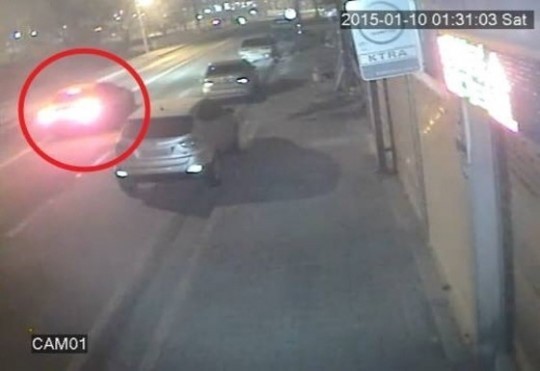 지난 10일 발생한 크림빵 뺑소니 사건 당시 CCTV 캡처. /사진=뉴스1