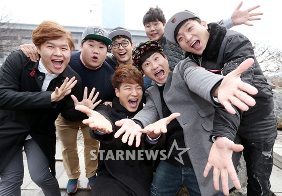 KBS 2TV '개그콘서트' 코너 '고집불통' 인터뷰(박성호 김태원, 박영진, 송필근, 이성동, 임우일, 김기리(사진 맨 왼쪽부터 시계방향))/사진=홍봉진 기자
