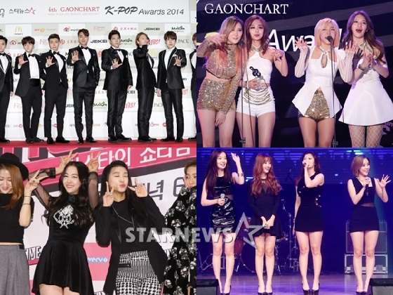 (왼쪽위부터 시계방향) 슈퍼주니어, 미쓰에이, 시크릿, 씨스타  / 사진=스타뉴스