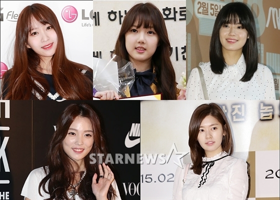 하니, 예린, 남지현, 윤소희, 정소민(왼쪽부터)/사진=김창현기자, 이동훈기자