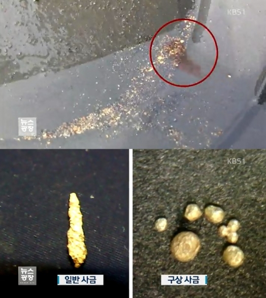 경주 월성에서 신라 사금이 다량으로 발견됐다. /사진=KBS 캡처
