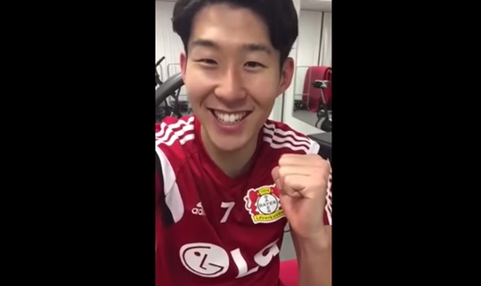 손흥민이 K리그 개막을 축하했다. /사진=한국프로축구연맹 제공 영상 캡쳐