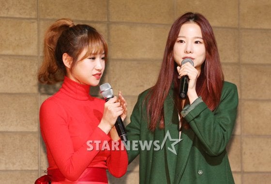 블레이디의 가빈(왼쪽)과 EXID 솔지 / 사진=이정호 인턴기자