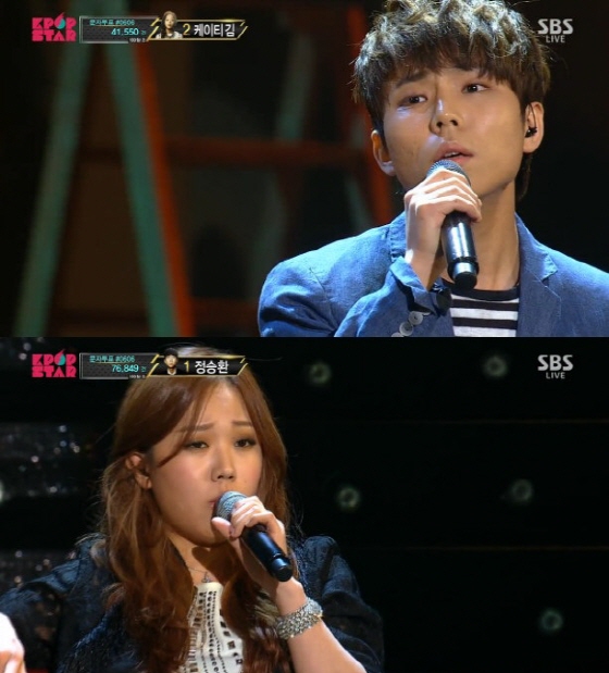 (위부터) 정승환, 케이티김 /사진=SBS '일요일이 좋다-서바이벌 오디션 K팝스타 시즌4' 방송화면