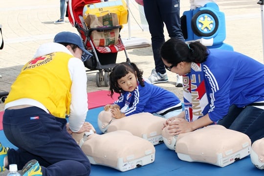 수원에서 실시된 안전 교육 현장. /사진=한국프로축구연맹 제공