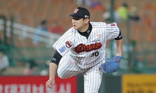 더 이상 볼 수 없는 롯데 시절의 최대성. /사진=롯데 자이언츠 제공