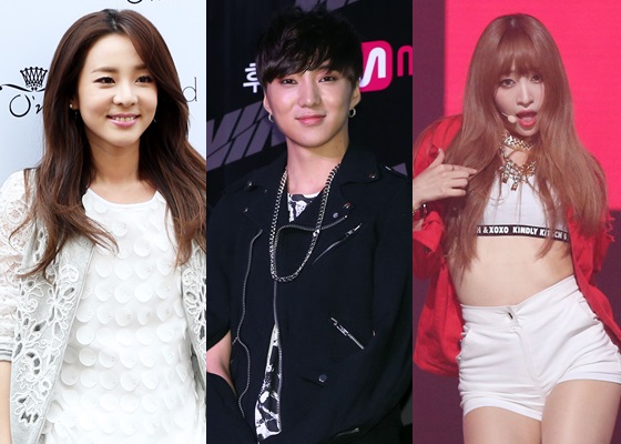2NE1 산다라박, 위너 강승윤, EXID 하니 /사진=스타뉴스