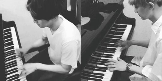 백현(왼쪽)과 찬열 / 사진출처=백현 찬열 인스타그램