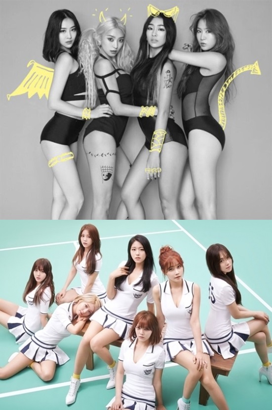 씨스타(위)와 AOA / 사진제공=각 소속사