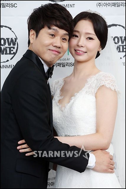 개그맨 정승환과 예비신부/사진=임성균 기자