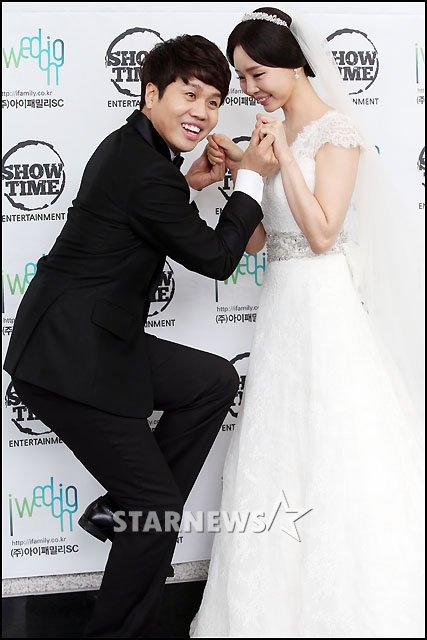 개그맨 정승환과 예비신부/사진=임성균 기자