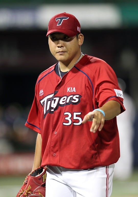 5이닝 1실점으로 호투하고 승리를 따낸 임준혁. /사진=KIA 타이거즈 제공