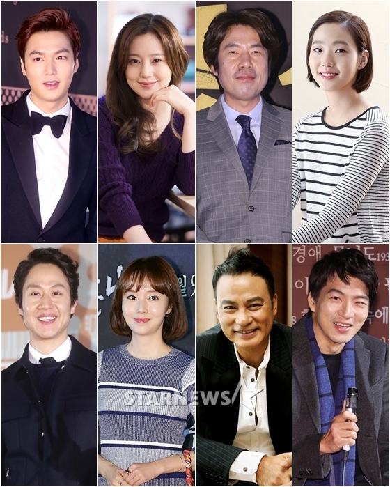 사진 왼쪽 위부터 시계방향으로 이민호, 문채원, 오달수, 김고은, 송일국, 임달화, 이정현, 정우 / 사진=스타뉴스