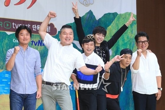 tvNgo '신서유기' 나영석PD, 강호동, 이수근, 이승기, 은지원, 최재영 작가 /사진=이기범 기자