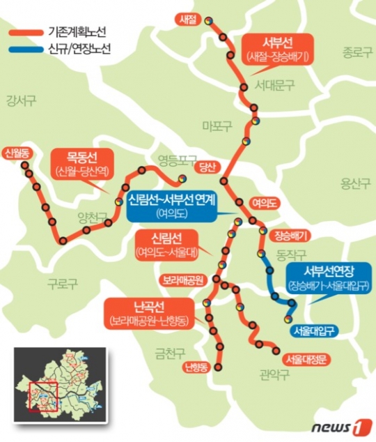 경전철 노선도. /사진=뉴스1