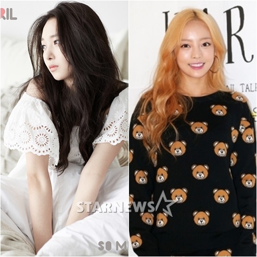 소민(왼쪽)과 구하라 / 사진=DSP미디어, 스타뉴스