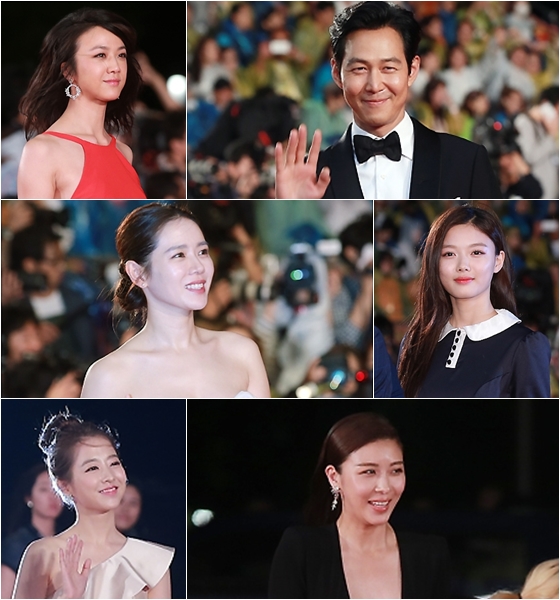 사진 왼쪽 위부터 아래로 탕웨이, 이정재, 손예진, 김유정, 박보영, 하지원 / 사진=김창현 기자, 박찬하 인턴기자