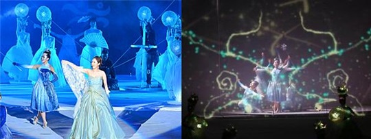 전국체전 개막식에서 눈의 요정 춤을 선보인 한국무용가 석예빈./사진=kbs사진 캡처