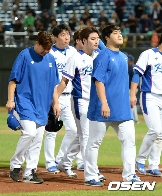 미국전 패배한 한국 대표팀. /사진=OSEN
