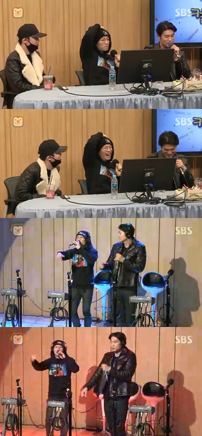 다이나믹 듀오와 이홍기/사진=SBS'두시탈출 컬투쇼' 영상캡처