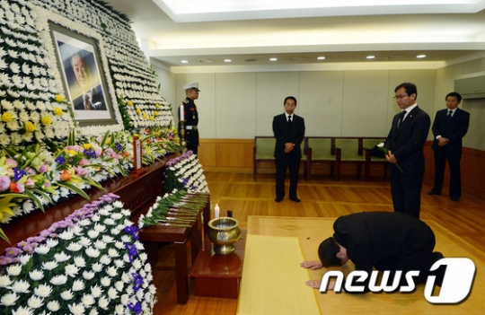 서울 종로구 서울대병원 장례식장에 마련된 고 김영삼 전 대통령 빈소. /사진=뉴스1