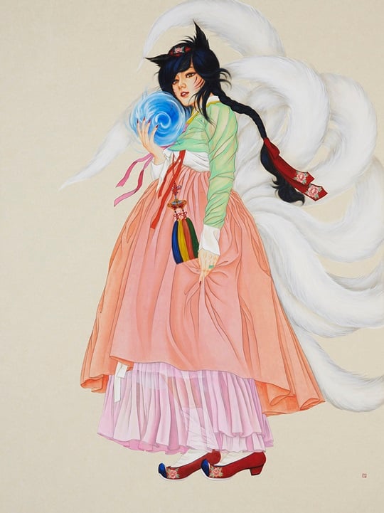 이동연 작가의 '호접지몽 미인도' 아리. /사진=라이엇 게임즈 제공