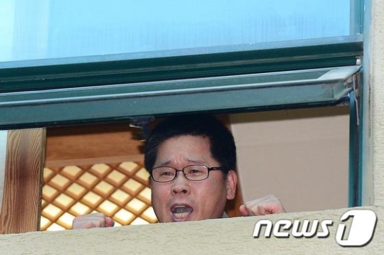 조계사에 은신 중인 한상균 민주노총 위원장./사진=뉴스1