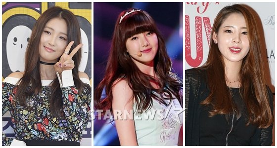 포미닛 남지현, 여자친구 예린, 신수지(사진 왼쪽부터)/사진=스타뉴스