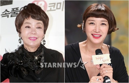 김수미(왼)와 변정수/사진=머니투데이 스타뉴스