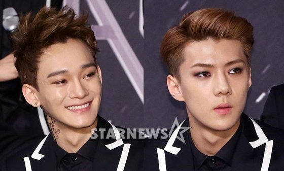 엑소 첸(왼쪽)과 세훈(오른쪽)/사진=스타뉴스