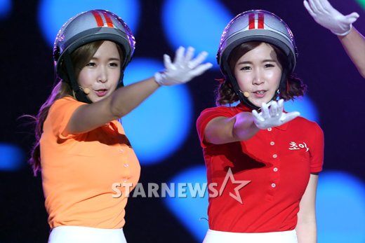 크레용팝 웨이(왼쪽)와 초아 / 사진=스타뉴스