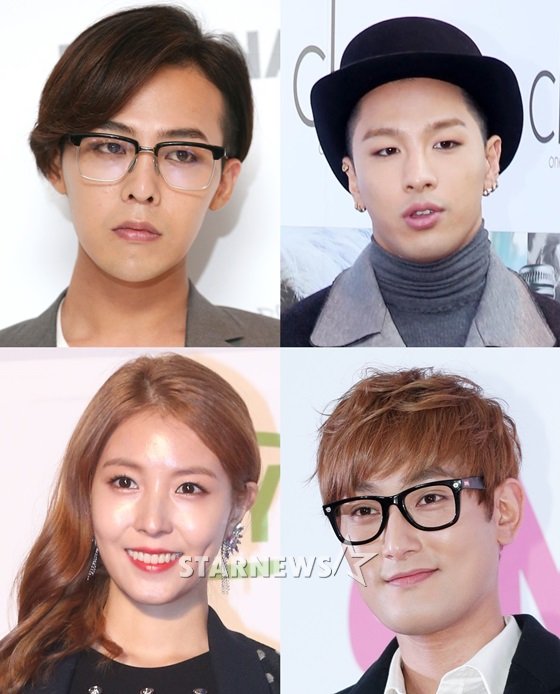 지드래곤 태양 강타 보아(왼쪽 위부터 시계방향) / 사진=스타뉴스