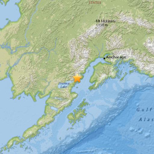 미국 알래스카 남부에서 규모 7.1의 지진이 발생했다./사진=USGS 홈페이지