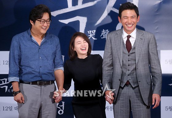 사진 왼쪽부터 곽도원, 천우희, 황정민 / 사진=홍봉진 기자