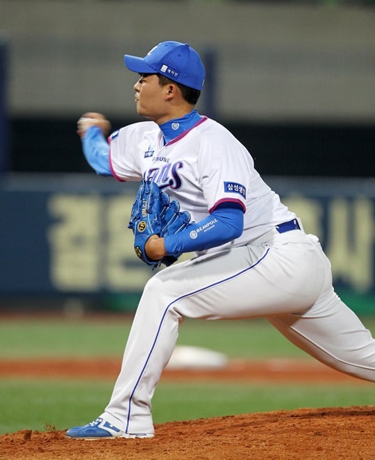 마지막 투수로 올라와 호투를 펼친 심창민. /사진=삼성 라이온즈 제공