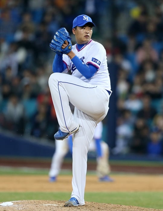 2이닝 퍼펙트를 기록하고 승리투수가 된 심창민. /사진=삼성 라이온즈 제공
