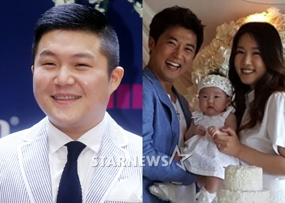 개그맨 조세호와 안재욱 가족 /사진=스타뉴스, 안재욱 SNS