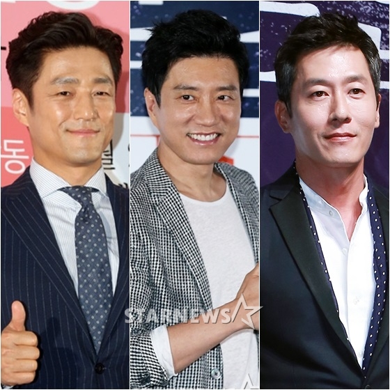 지진희(왼쪽부터), 김명민, 김주혁 / 사진=스타뉴스