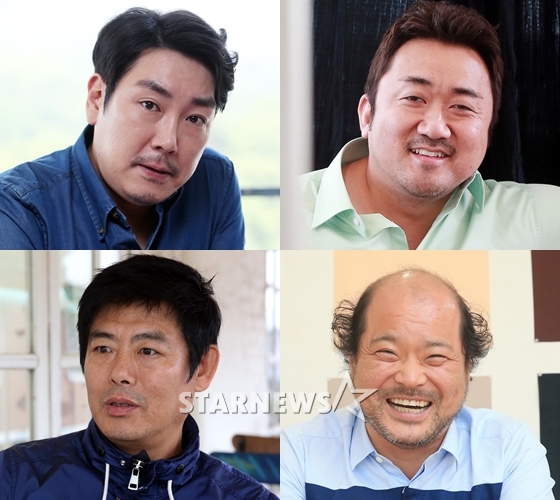 왼쪽 상단부터 시계방향으로 조진웅, 마동석, 김상호, 성동일/사진=머니투데이 스타뉴스