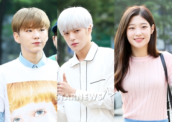 몬스타엑스 기현, 민혁, 다이아 멤버 정채연(사진 맨 왼쪽부터 오른쪽으로)/사진=스타뉴스