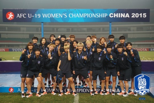 지난해 AFC U-19 선수권 시상식 모습. /사진=대한축구협회 제공