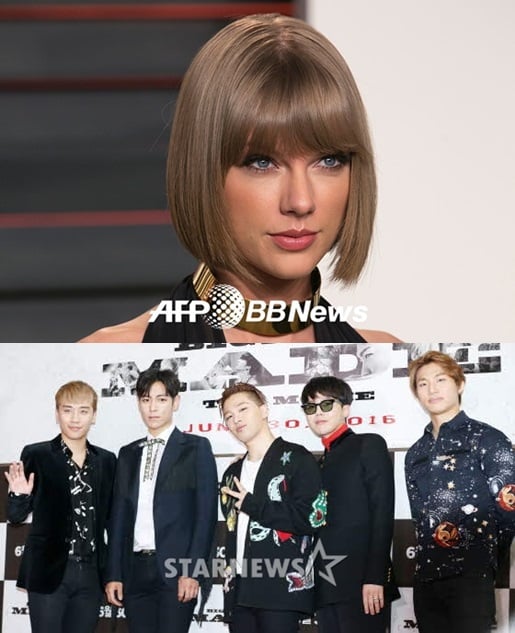 테일러 스위프트(위)와 빅뱅 / 사진=AFPBBNews뉴스1, 스타뉴스