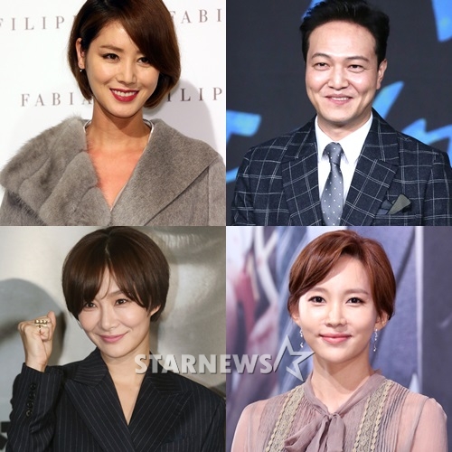 (왼쪽 위부터 시계방향) 김성령, 정웅인, 윤주희, 박효주 /사진=스타뉴스