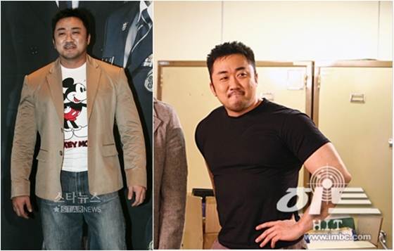 '히트' 출연 당시의 마동석 / 사진=스타뉴스, '히트' 현장사진