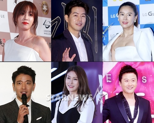 (왼쪽위부터 시계방향) 배우 강예원, 이상윤, 예지원, 공형진, 박규리, 배수빈 / 사진=스타뉴스