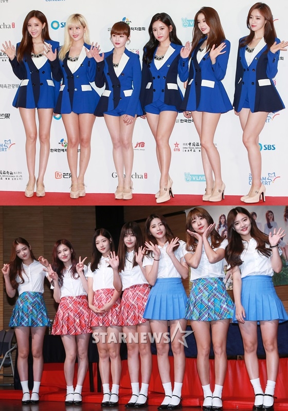 걸그룹 티아라(위)와 다이아 /사진=스타뉴스