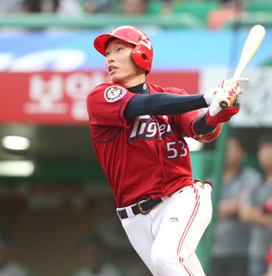 결승 투런포의 주인공 김호령. /사진=KIA 타이거즈 제공