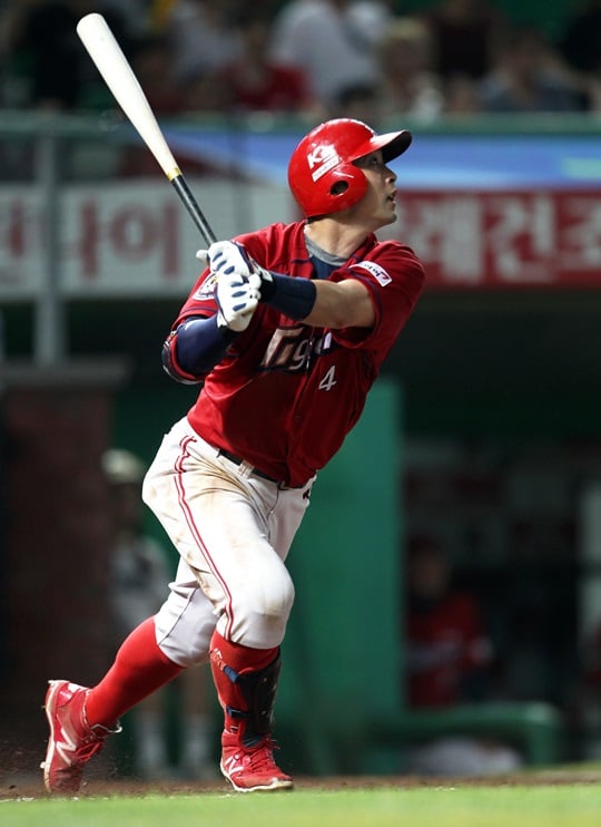 7회초 결승타를 때려낸 서동욱. /사진=KIA 타이거즈 제공