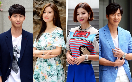 SBS 새 주말드라마 '우리 갑순이' 주연 송재림, 김소은, 김규리, 이완(사진 맨 왼쪽부터 오른쪽으로)/사진제공=SBS